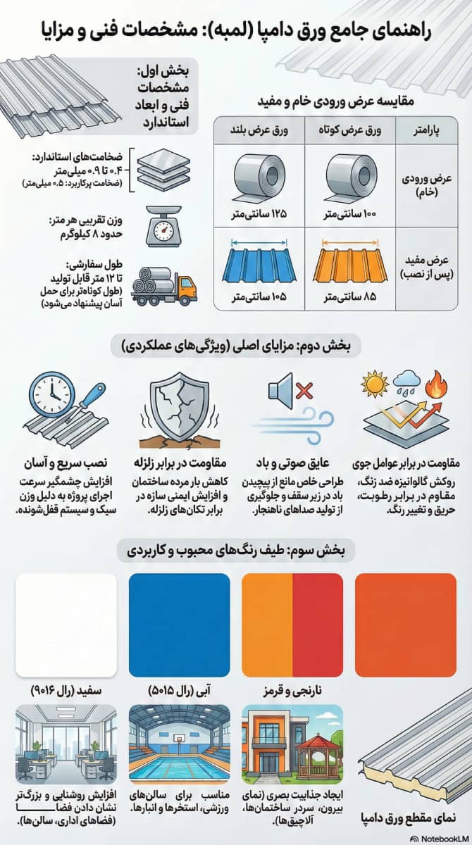 اینفوگرافی ورق دامپا