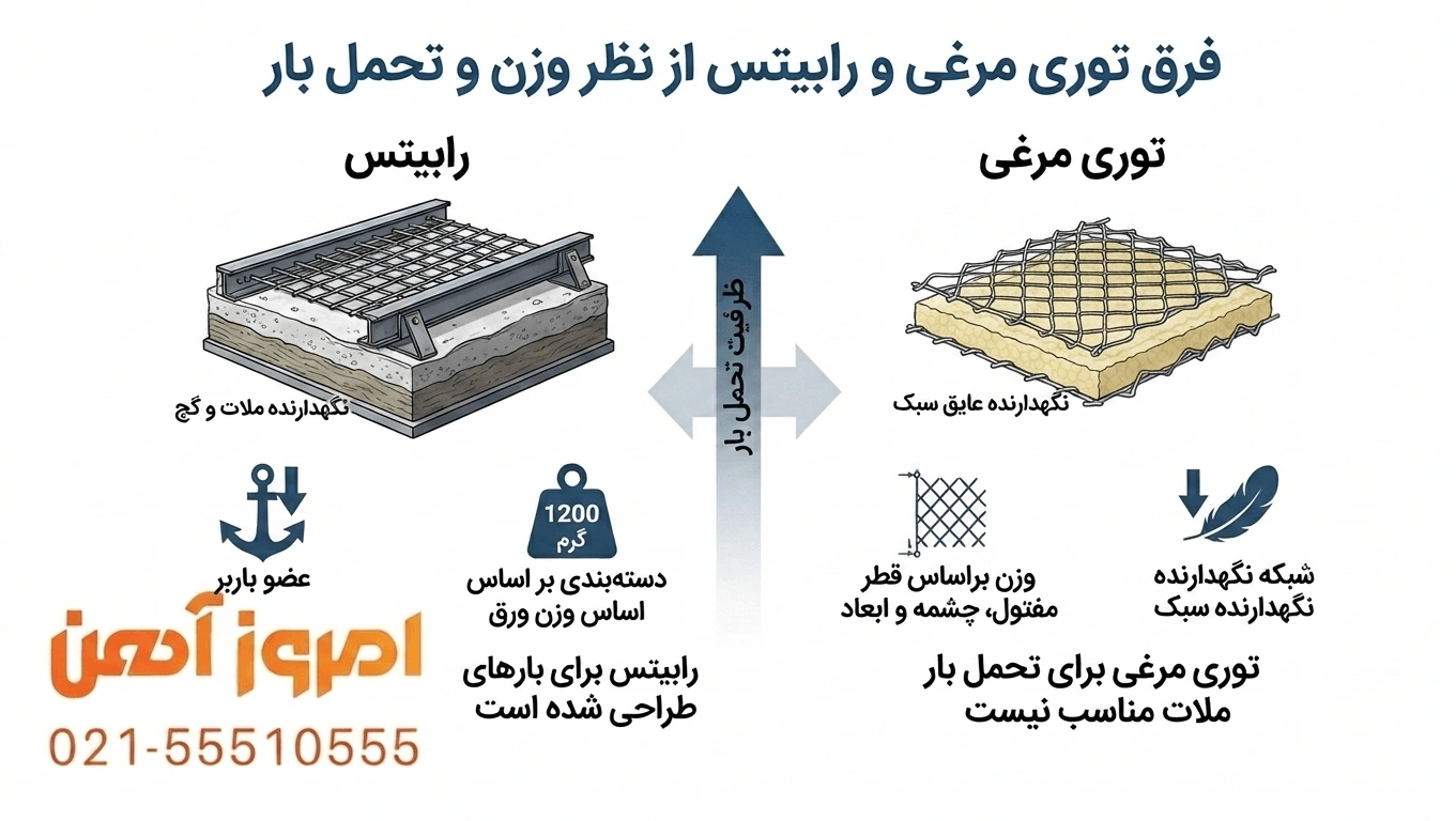 تفاوت وزن و تحمل بار توری مرغی و رابیتس در ساختمان سازی بررسی تخصصی مقاومت ملات و گچ - امروزآهن