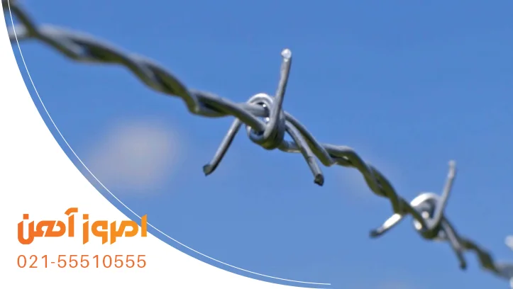 یک رشته سیم خاردار دوبل با گره 4 خار
